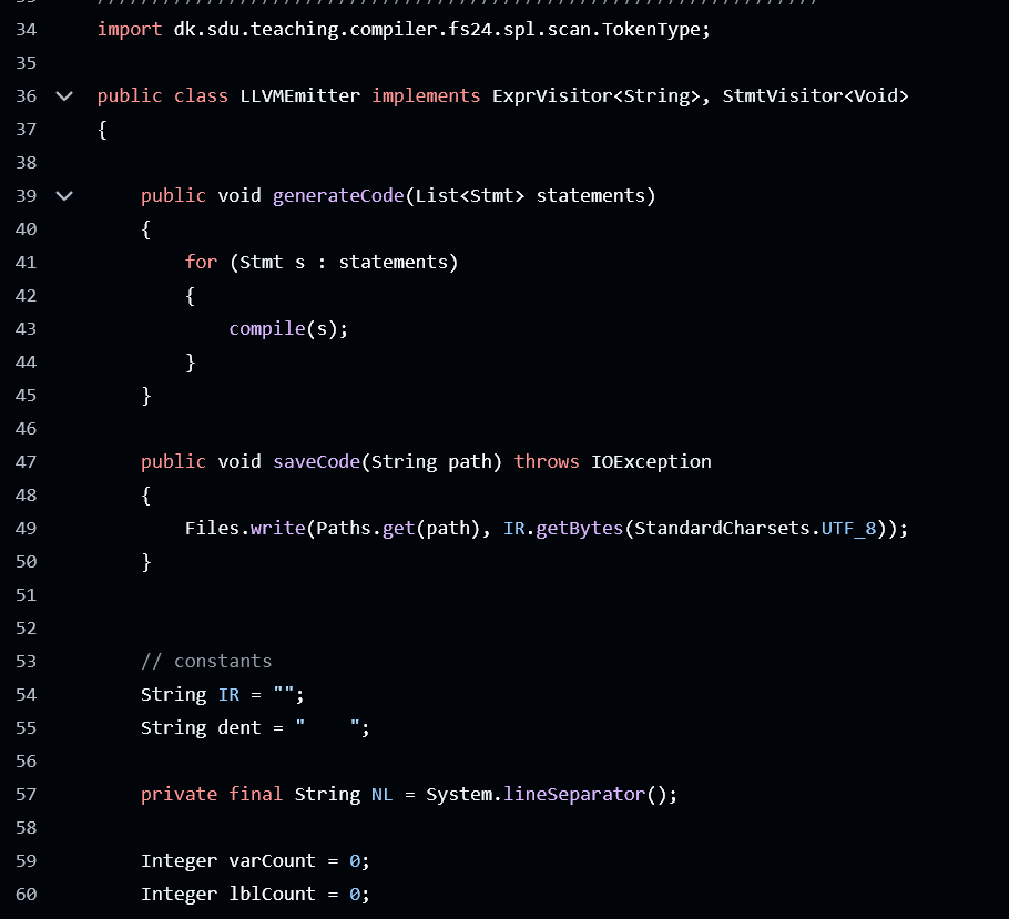 Snippet of code